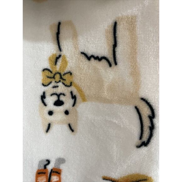 DOGS FALL In SWEATERS GLASSES LEAVES 50x70 Plush Throw Blanket Large Dog Print - Picture 8 of 10